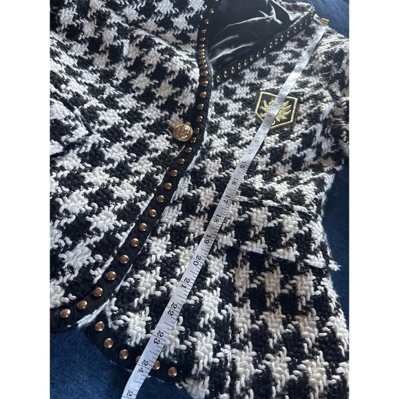 Houndstooth Blazer Black White Chunky - Picture 9 of 11
